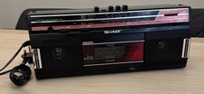 Vintage Sharp QT-242 Cassette Radio Boombox Stereo 1980s Ghettoblaster Working