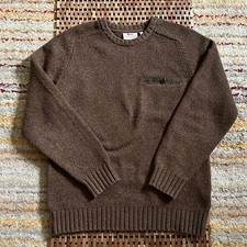 Fjallraven Lada Wool Crew Neck Sweater Brown Men's Size Medium M