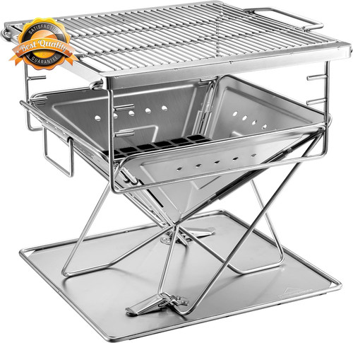 Foldable bbq grill - foldable, pit