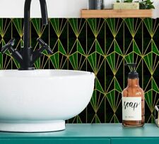 25pcs Green gold mosaic TILE