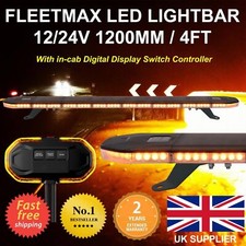 12V 24V 1200mm 120cm 1.2m UltraMax LED Recovery Amber Light Bar Flashing Beacon