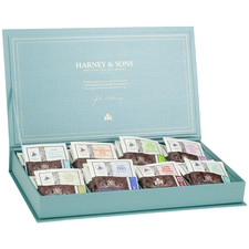 Teal Tea Chest Gift, Featuring 8 Wrapped Sachet Flavors