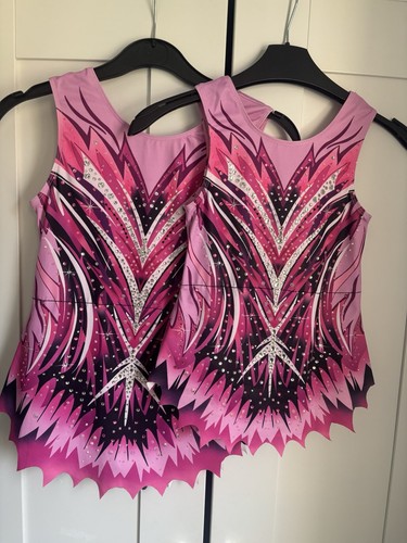 Pink skirted leotard pair - skirted,