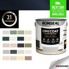 Ronseal One Coat Everywhere Washable Tough Quick Dry Matt Paint All Colours 2.5L