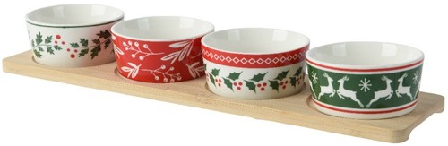 Christmas tapas set 4pce - christmas, set,