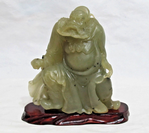 Old chinese soapstone - soapstone, carved