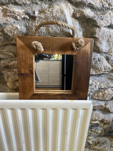 Reclaimed timber mirror with - timber,