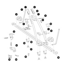 Thule FreeRide 532 Bike Rack Spare Parts