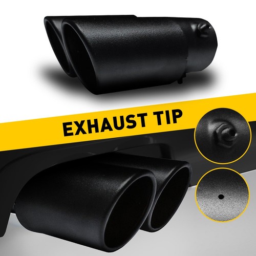 Dual exhaust tips black - dual,