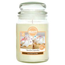 Airpure Large Jar Scented Candle Vanilla Cupcake 510g - 120 hours burn time
