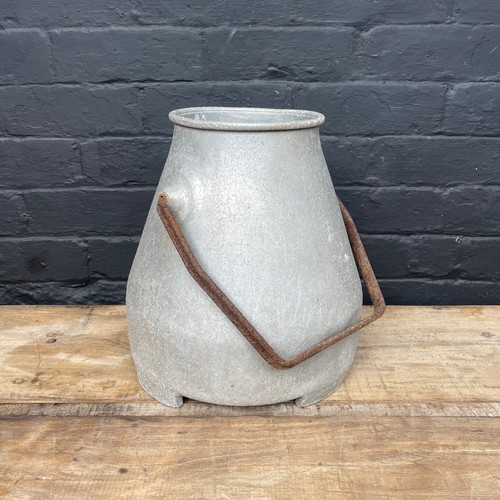 Vintage galvanised milk - vintage, churn