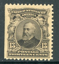 USA 1902⭐13¢ Harrison ⭐ Black⭐Scott #308 ⭐ Mint P940