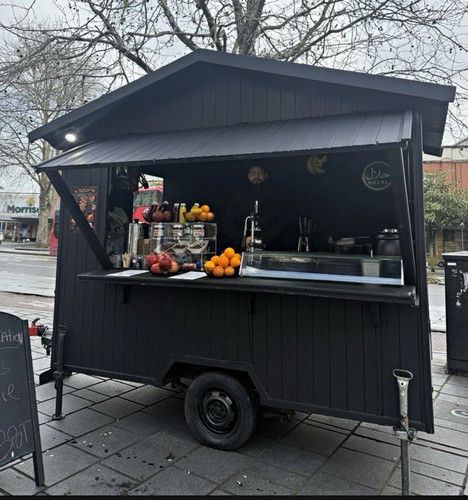 Black mobile food concession - food,