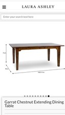 Laura Ashley Garrat Extending Dinning Table in Dark Chestnut RRP £1030