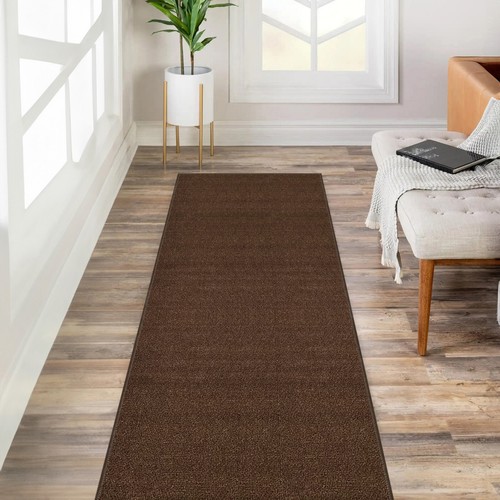 Custom size solid brown stair - size,