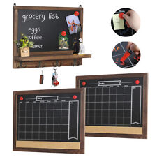 Vintage Wall Mounted Weekly Food Meal Planner Message Board Rustic Chalkboard UK