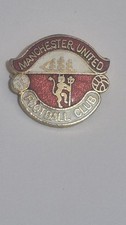 Manchester United F.C. Enamel Badge Coffer 1970s Vintage Original 1"