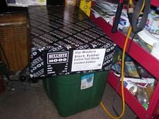 BULLSEYE HOOD EXTRA TALL BLACK RUBBER HIP BOOTS WADERS UK 9 US 10