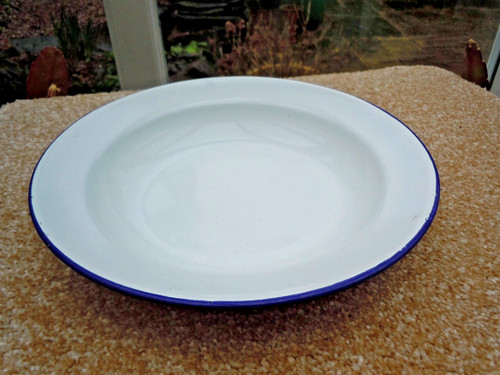 White enamel dinner - enamel,
