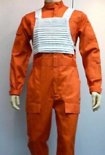 X-Wing Rebel Fighter Pilot Orange Jumpsuit + White Flak Vest Star Wars Costume