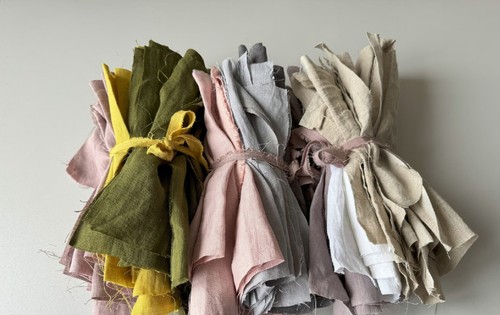 Fabric scraps pack - pack, linen