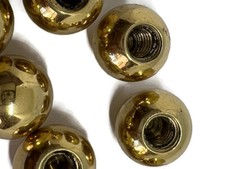 10 small solid Brass BED KNOBS