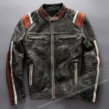 Men vintage motorcycle cafe - motorcycle,