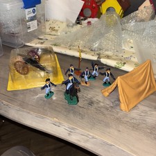 Timpo 7th cavalry with tent and boxed field gun