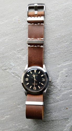 Brown calfskin leather one - leather,