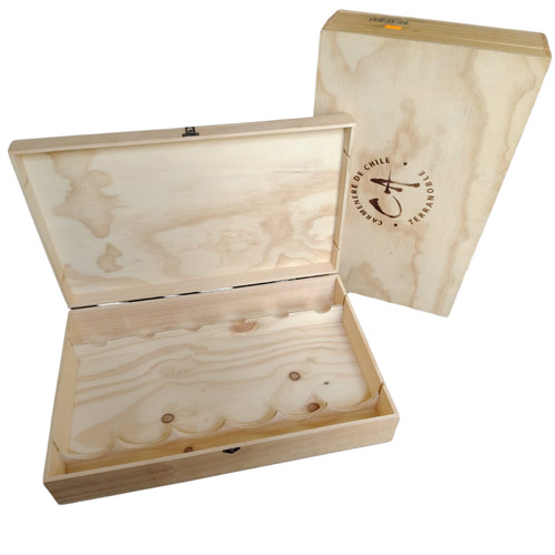 Wooden wine box with - wooden,