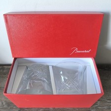 Set of 2 Baccarat Crystal Whiskey Glasses Model Stella