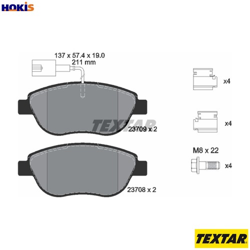 Brake pad set - disc,