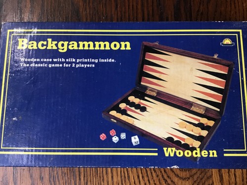 Wooden backgammon set great - set,