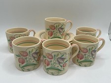 6 X SUSIE COOPER PINK DRESDEN