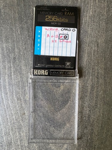 Korg ram card for - card, synth
