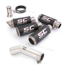 For Suzuki GSXR750 GSXR600 2011-2025 Exhaust System Mid Pipe 51mm Carbon Muffler