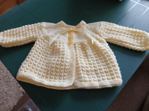 Hand knitted matinee coat - matinee, in