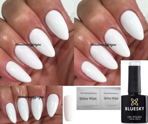 Bluesky gel nail polish white - gel,