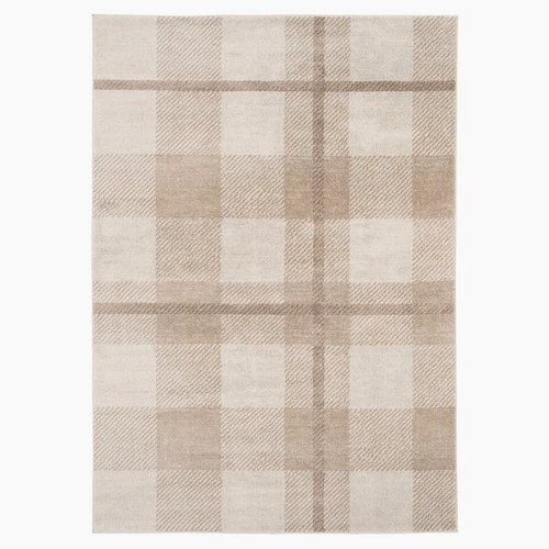 Neutral beige cream tartan - neutral,