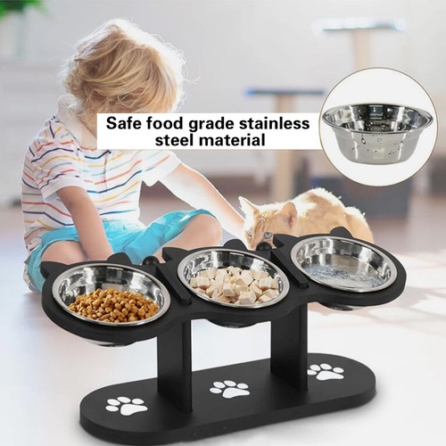 Three cat bowl pet - three,