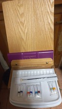 Wooden Table Easel  Storage Box with paints brush & pallette Artists Adjustable