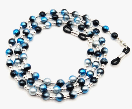 Blue black silver - /silver, pearl