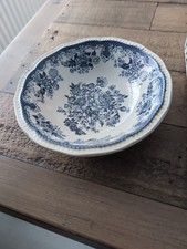 Kensington Staffordshire Ironstone Balmoral Blue 1801 Cereal bowl Decorated 