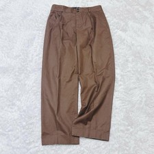 MARGARET HOWELL MHL. Wide Tapered Cotton Pants Brown Size 3 Made in Japan