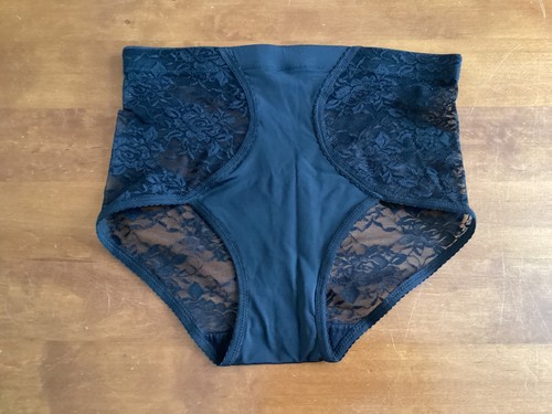 Bodyfit black lace tummy - black,
