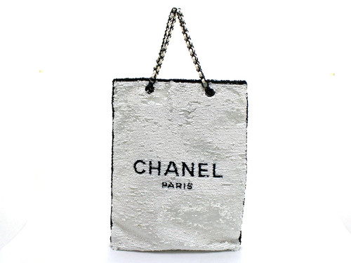 Chanel logo sequin shopping - logo,