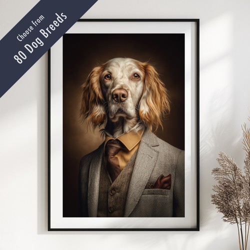 Smartly dressed dog portrait - smartly,