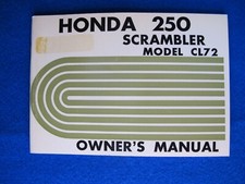 Honda 1972 1973 1974 1975 CL72 250 Scrambler Original NOS Owners Manual  F208
