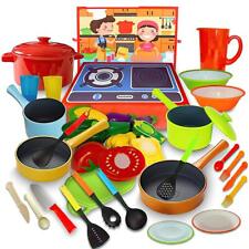 Kids 31PCs Kitchen Food Cooking Utensils Pots Pans Accessory Toy Pretend PlaySet