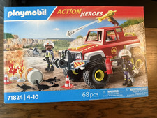 Playmobil 71824 Action Heroes Fire Rescue Truck Playset - New